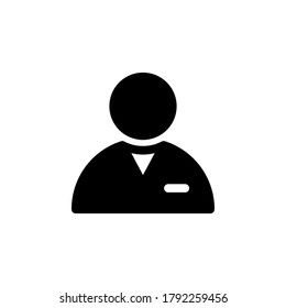 User icon. Person Symbol vector on white background.