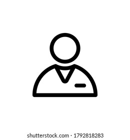 User icon. Person Symbol vector on white background.