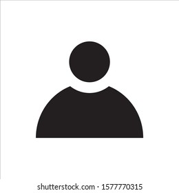 User icon or person vector illustration trendy flat design