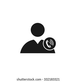 User icon of a phone. Flat design style eps 10