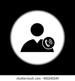User icon of a phone. Flat design style eps 10