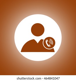 User icon of a phone. Flat design style eps 10