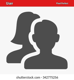 User Icon. Professional, pixel perfect icons optimized for both large and small resolutions. EPS 8 format.