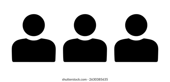 User icon. profile, avatar, Person Profile, Vector Illustration.