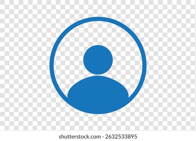 User icon. profile, avatar, Person Profile, User silhouette isolated on transparent background, icon for app or web site, user PNG