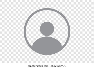 User icon. profile, avatar, Person Profile, User silhouette isolated on transparent background, icon for app or web site, user PNG