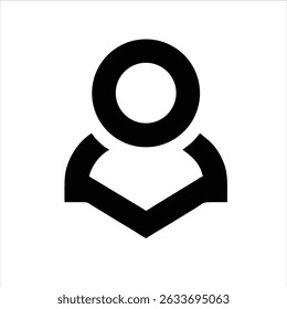 User icon. profile, avatar, Person Profile, User silhouette isolated on transparent background, icon for app or web site, user PNG