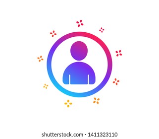 User icon. Profile Avatar sign. Person silhouette symbol. Dynamic shapes. Gradient design avatar icon. Classic style. Vector