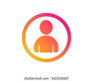 User icon. Profile Avatar sign. Person silhouette symbol. Classic flat style. Gradient avatar icon. Vector