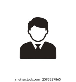 User icon. profile, avatar symbol, Person Profile, User silhouette isolated on white background, icon for app or web site, vector illustration