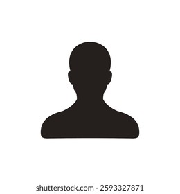 User icon. profile, avatar symbol, Person Profile, User silhouette isolated on white background, icon for app or web site, vector illustration