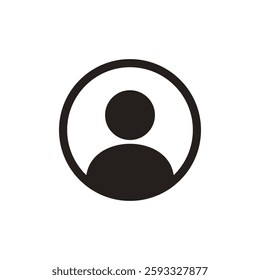 User icon. profile, avatar symbol, Person Profile, User silhouette isolated on white background, icon for app or web site, vector illustration