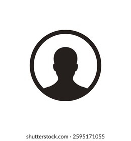 User icon. profile, avatar symbol, Person Profile, User silhouette isolated on white background, icon for app or web site, vector illustration