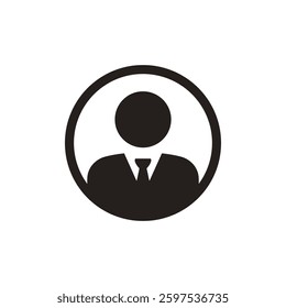 User icon. profile, avatar symbol, Person Profile, User silhouette isolated on white background, icon for app or web site, vector illustration