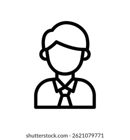 User Icon for Profile and Personal Account – Avatar illustration, member figure symbol, online ID design. Line Icon