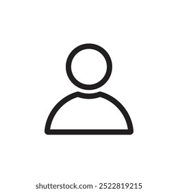 Icono de usuario. Vector de icono de Perfil. Avatar de usuario de línea y glifo. Icono de usuario de Perfil