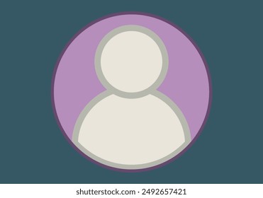 User icon with purple circle on grayish blue background