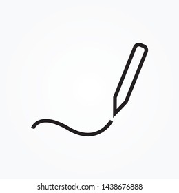 user icon registration icon. user edit icon. writing line icon