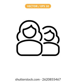 User Icon With Regular Style, Vector Illustration