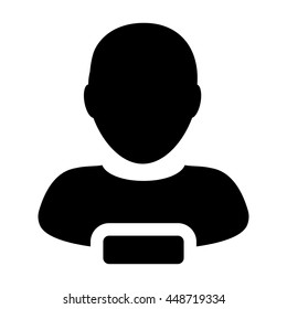 User Icon With Remove &  Delete Minus Symbol Avatar Glyph Vector illustration