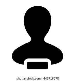 User Icon With Remove &  Delete Minus Symbol Avatar Glyph Vector illustration