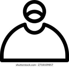 Icono de usuario que representa un perfil de persona, Cuenta o identidad individual en interfaces digitales