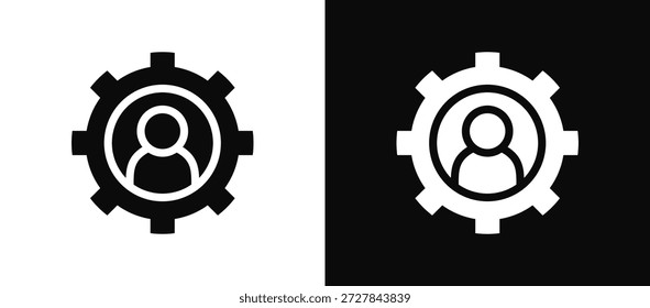 Conjunto de iconos de usuario en blanco y negro