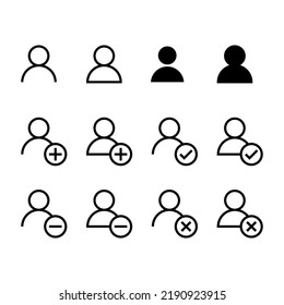 Conjunto de iconos de usuario. Icono de Contacto