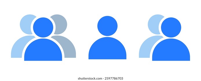 User icon set. contact icon set. vector illustration