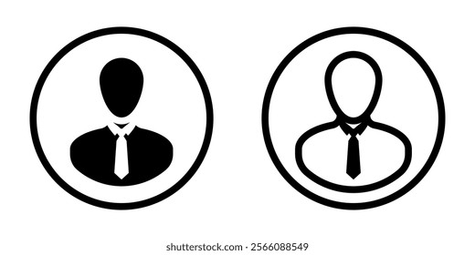 User icon set. flat illustration of vector icon on white background