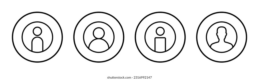 User Icon set illustration. person sign and symbol. people icon. 