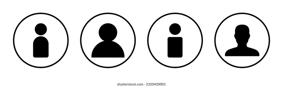 User Icon set illustration. person sign and symbol. people icon. 