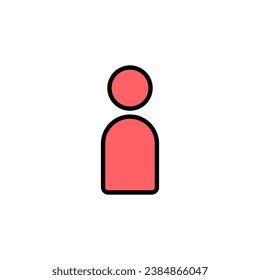 Icono de usuario: ilustración. signo y símbolo de persona. icono de personas. 