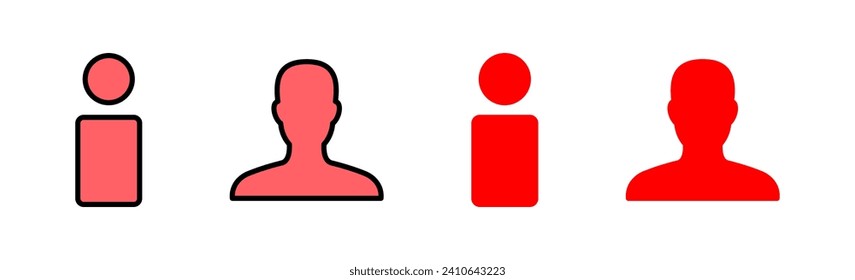 User Icon set illustration. person sign and symbol. people icon. 