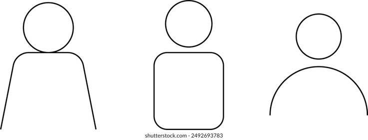 User Icon set illustration. person sign and symbol. people icon eps 10