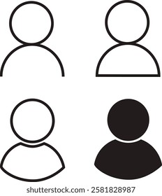 User Icon set illustration. person sign and symbol. people icon. 