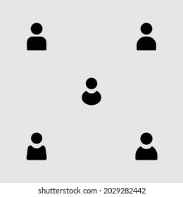 user icon set isolated vector illustration