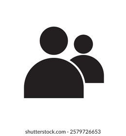User icon set. Line and glyph user avatar. Profile user icon