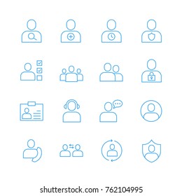 User icon set logo illustration business work vector design