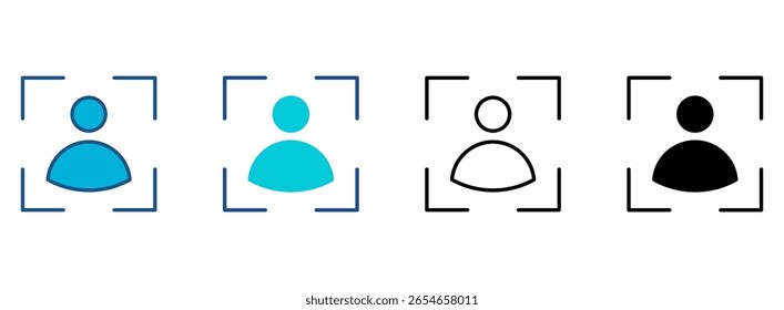 Ícone Do Usuário Definido Com Vários Estilos. Ilustração de vetor