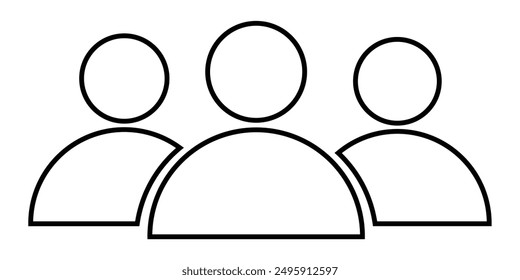 User Icon set , person, group, and team icons in a simple linear and solid style. vector design eps10