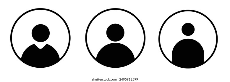 Conjunto de iconos de usuario, persona, grupo e iconos de equipo en un estilo lineal y sólido simple Diseño de Vector eps10