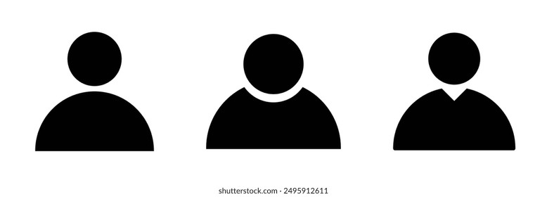 User Icon set , person, group, and team icons in a simple linear and solid style. vector design eps10