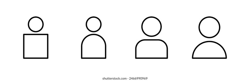 Conjunto de iconos de usuario. signo de persona. icono de persona. 