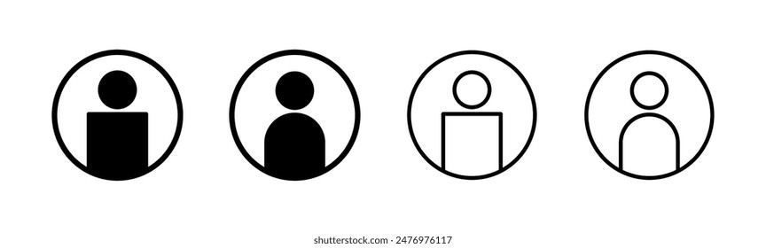 User Icon set. person sign. people icon. 
