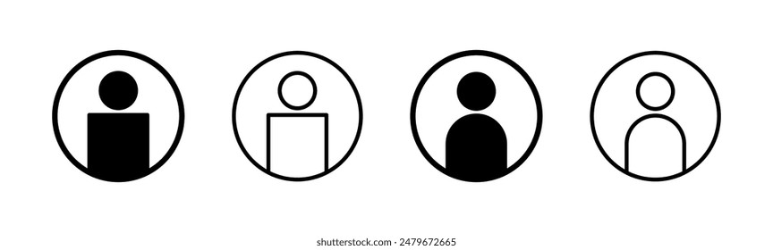 User Icon set. person sign. people icon. 