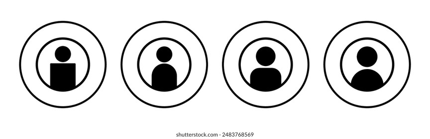 User Icon set. person sign. people icon. 