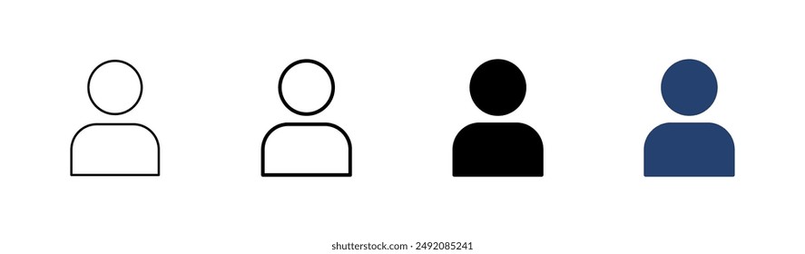 User Icon set. person sign. people icon. 