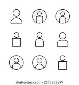 User Icon set. person sign. people icon. 