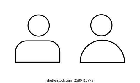User Icon Set. Person Sign. People Symbol. People Icon Vector Illustration.